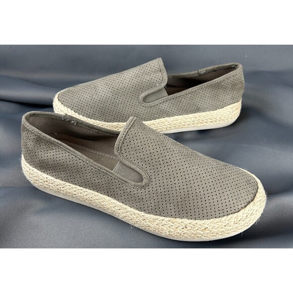 Esprit Nadine Espadrille Slip On Taupe Shoes Jute Wrapped Platform Sole 9.5 NEW - Picture 1 of 16